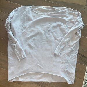 Boutique high low light white sweater